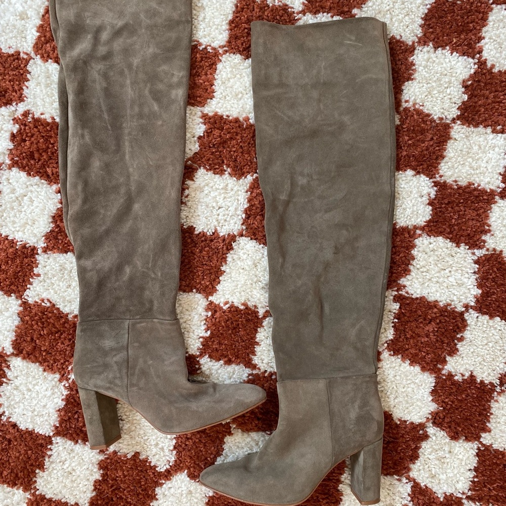 Zara Suede knee high boots